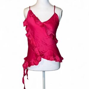 🔥 ASTR the Label Hot Pink Ruffle Wrap Camisole – Size M-NWT